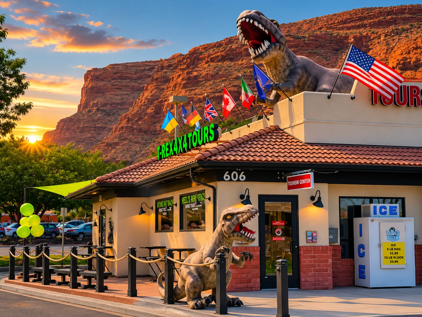Moab Tourism Center storefront on Main Street